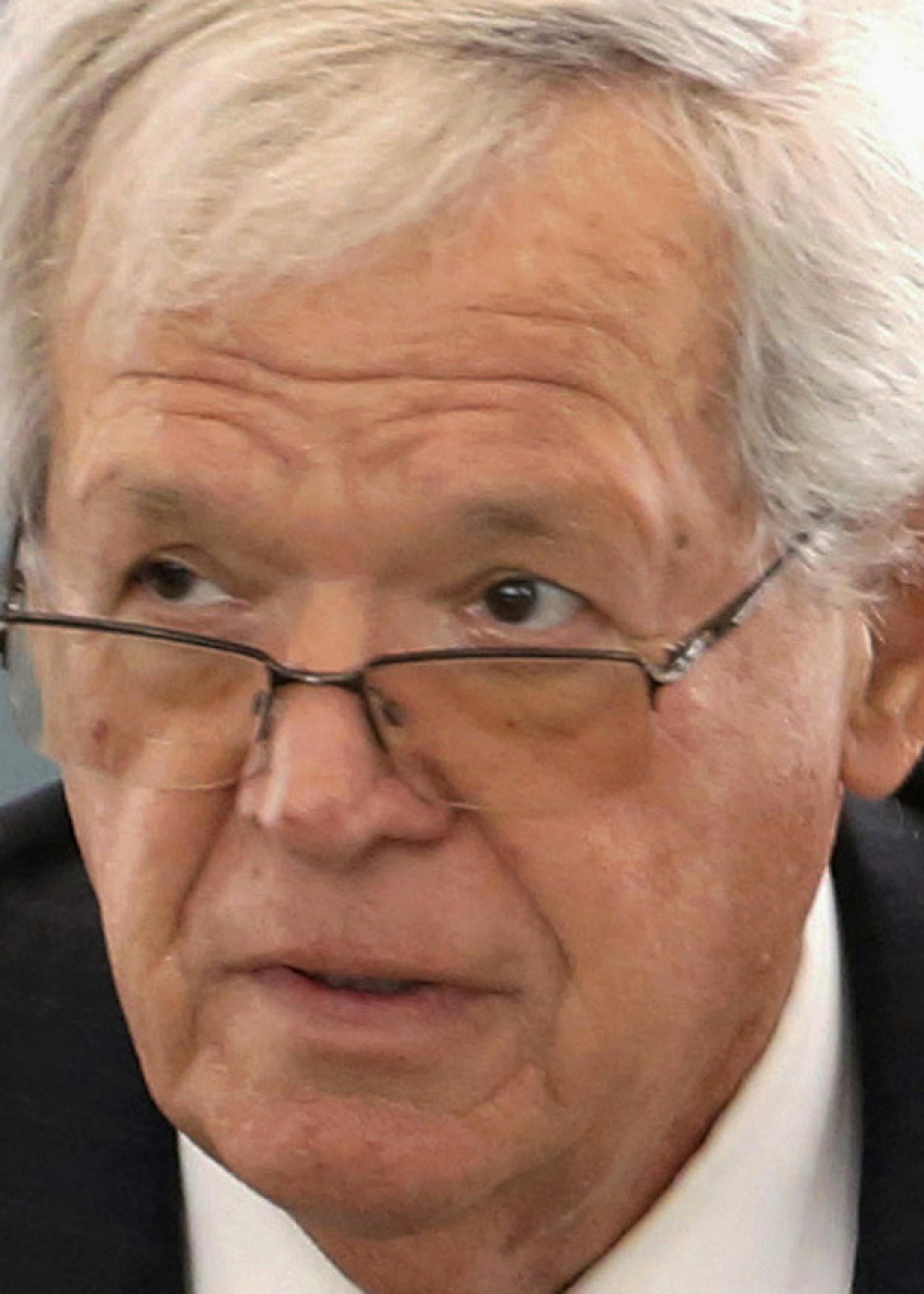FILE - In this June 9, 2015 file photo, former U.S. House Speaker Dennis Hastert arrives at the federal courthouse in Chicago for his arraignment on federal charges in his hush-money case in Chicago. Hastert is scheduled to be sentenced Wednesday, April 27, 2016. (AP Photo/Charles Rex Arbogast, File)