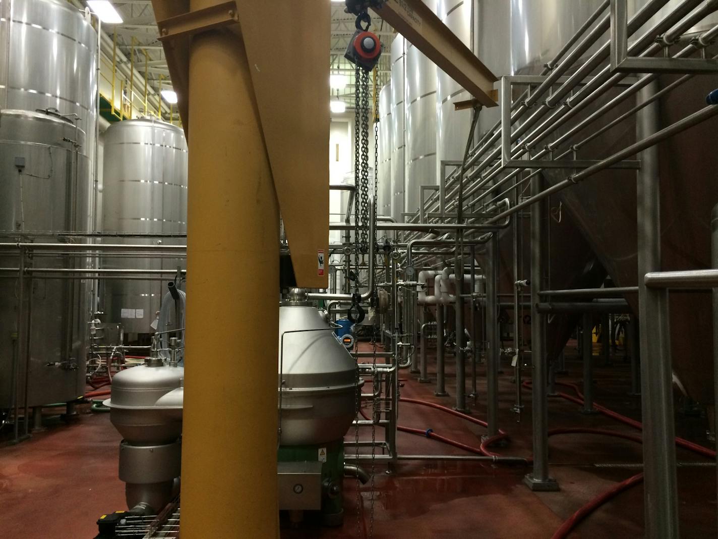 Summit Brewing tanks at the company's St. Paul facilities that are more than 100,000 square feet, about as big as a Target store.