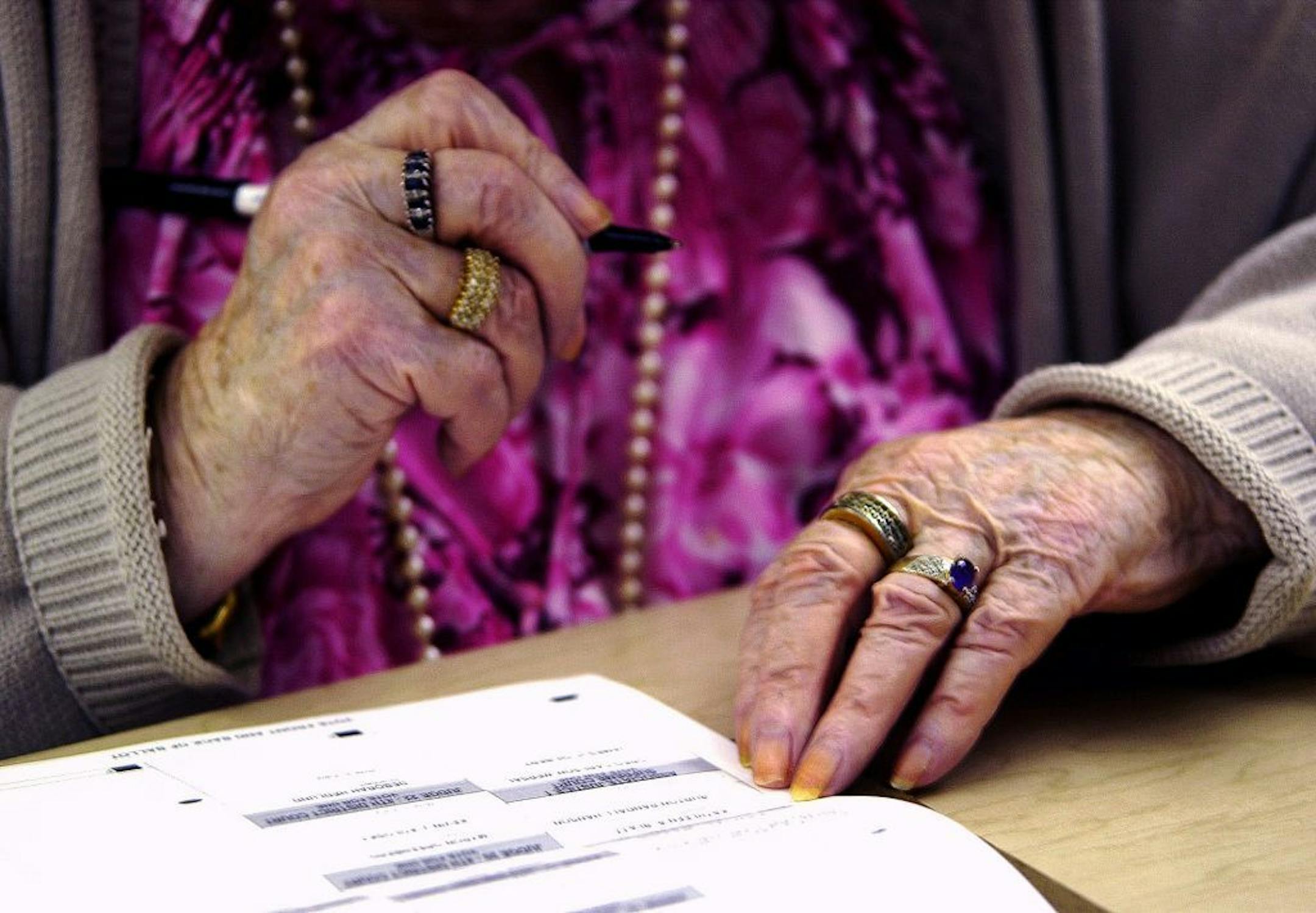 Florence Jackson, 91, voted a month early via absentee ballot