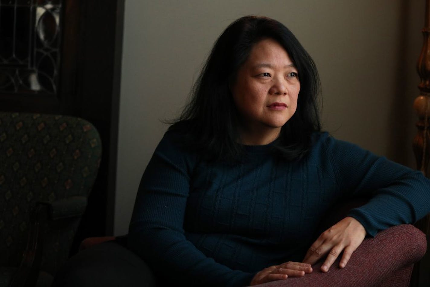 Jean Choe, a clinical psychologist, with the Minnesota-based Center for Victims of Torture sat for a portrait Wednesday in St. Paul.