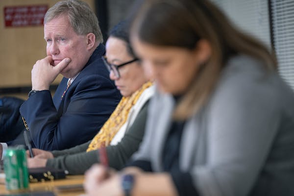 The University of Minnesota will pay more than $200,000 to search for a new president. In this photos, regents discussed qualities in an interim leade