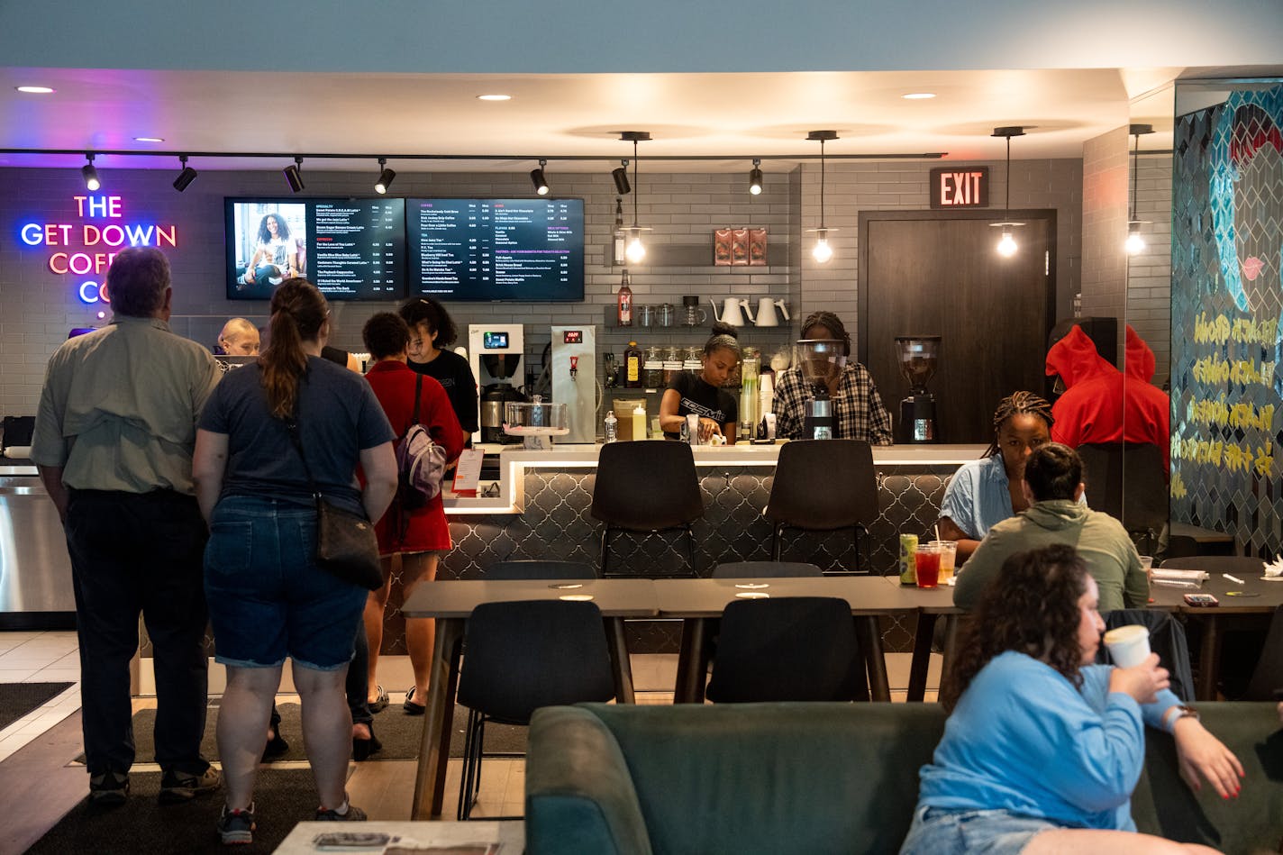 The Get Down Coffee Co. was bustling on a recent Saturday.