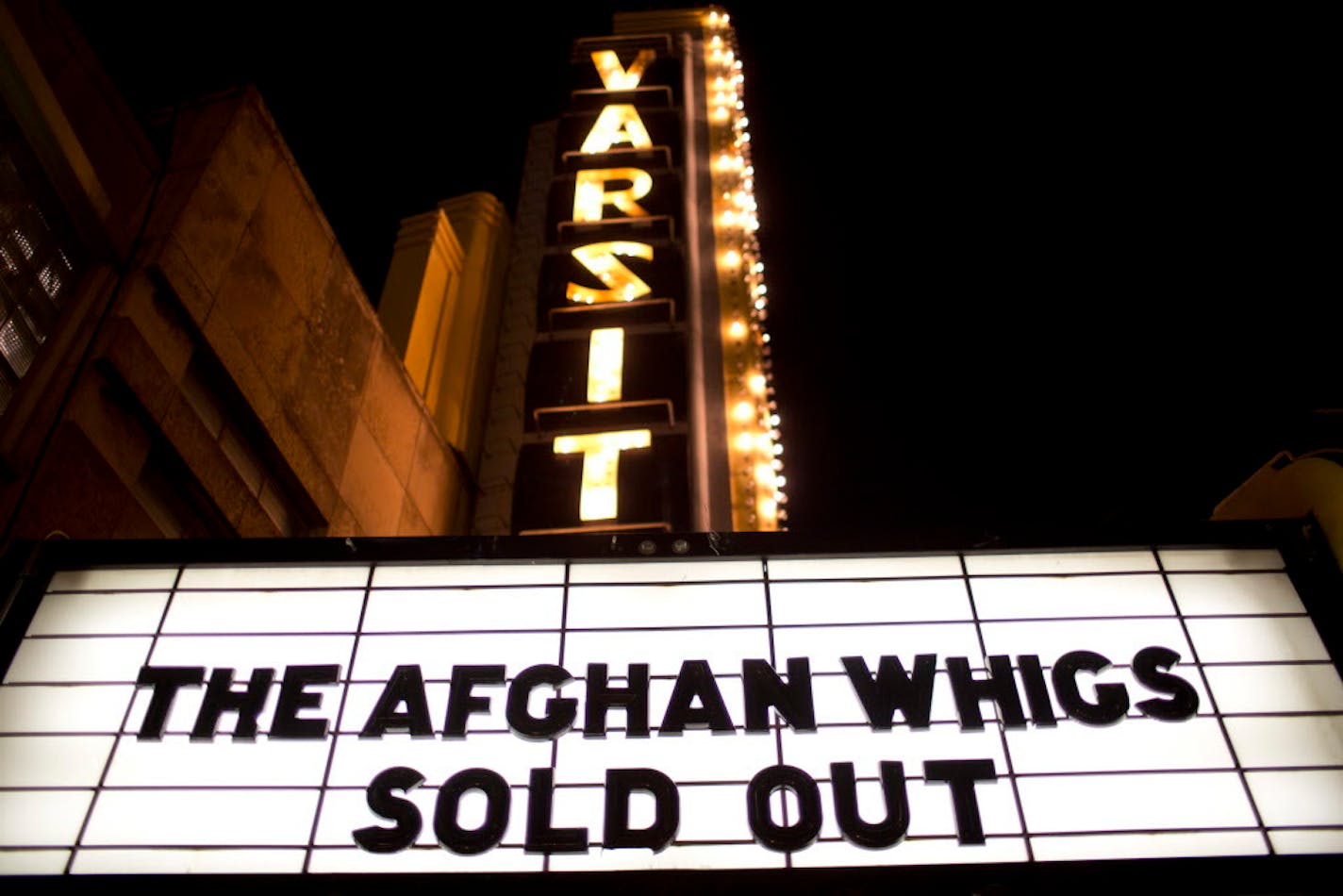 The Varsity Theater marquee, October 2012.