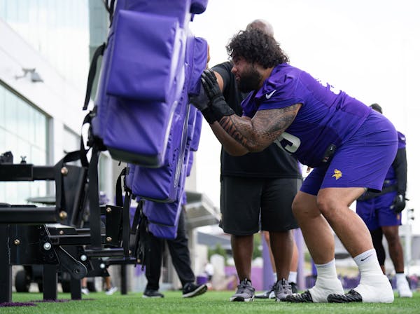 Defensive lineman Khyiris Tonga is among those eyeing a starting role for the Vikings. 