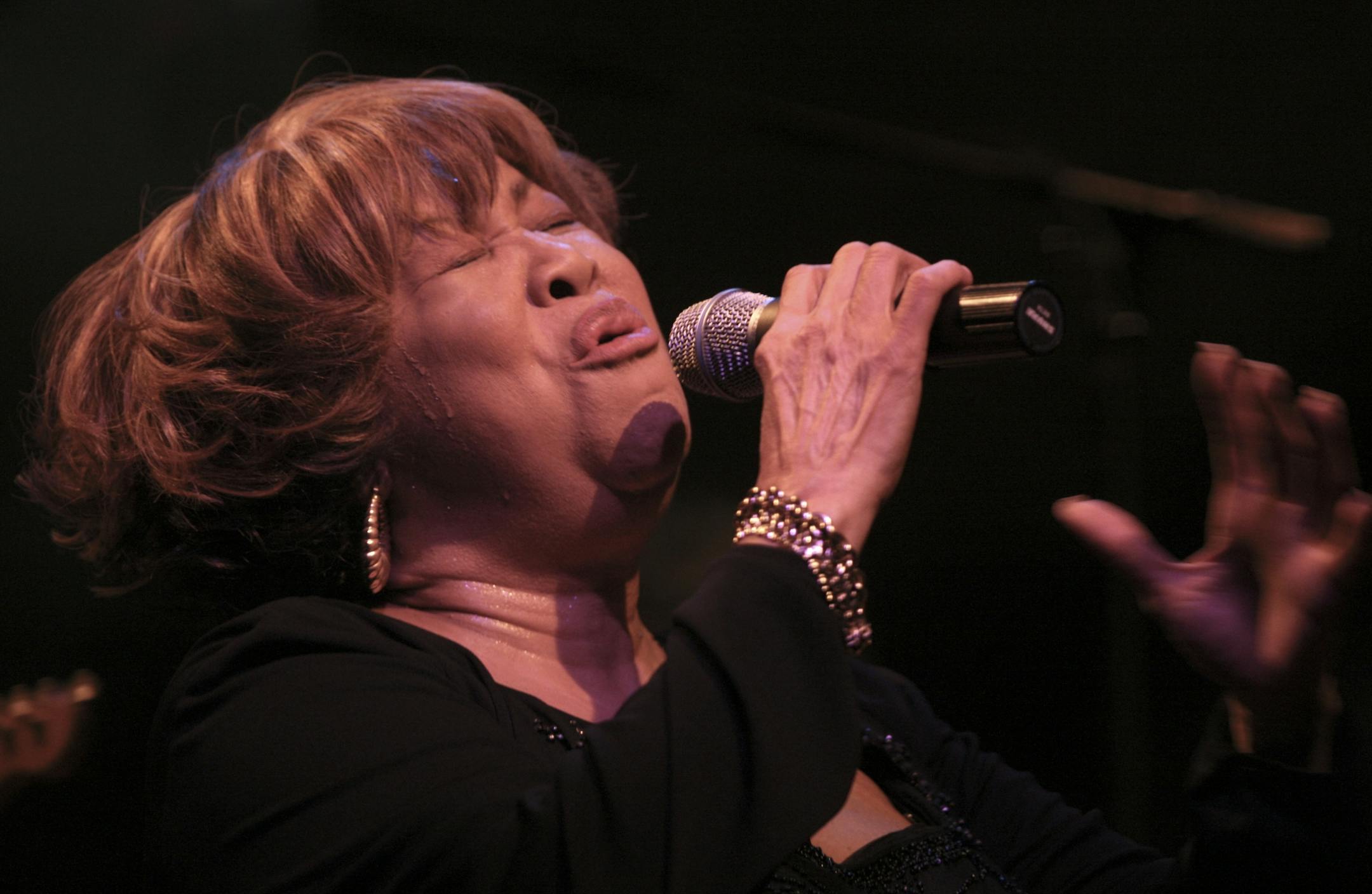Mavis Staples singing at the Dakota Wednesday night.