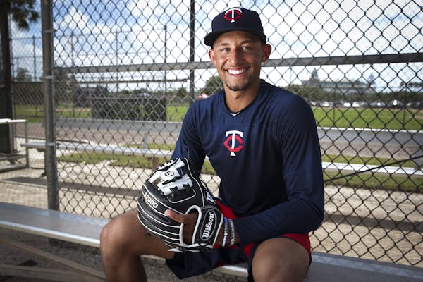 Minnesota Twins first overall pick Royce Lewis sits for a portrait in Fort Myers, Fla. on Friday, July 14, 2017. (Photo by Will Vragovic)