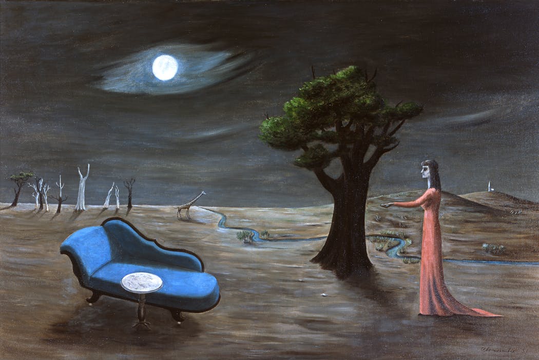 American artist Gertrude Abercrombie’s oil on canvas work “Search for Rest,” 1951, was on display in “Supernatural America: The Paranormal in American Art” at the Minneapolis Institute of Art earlier this year.