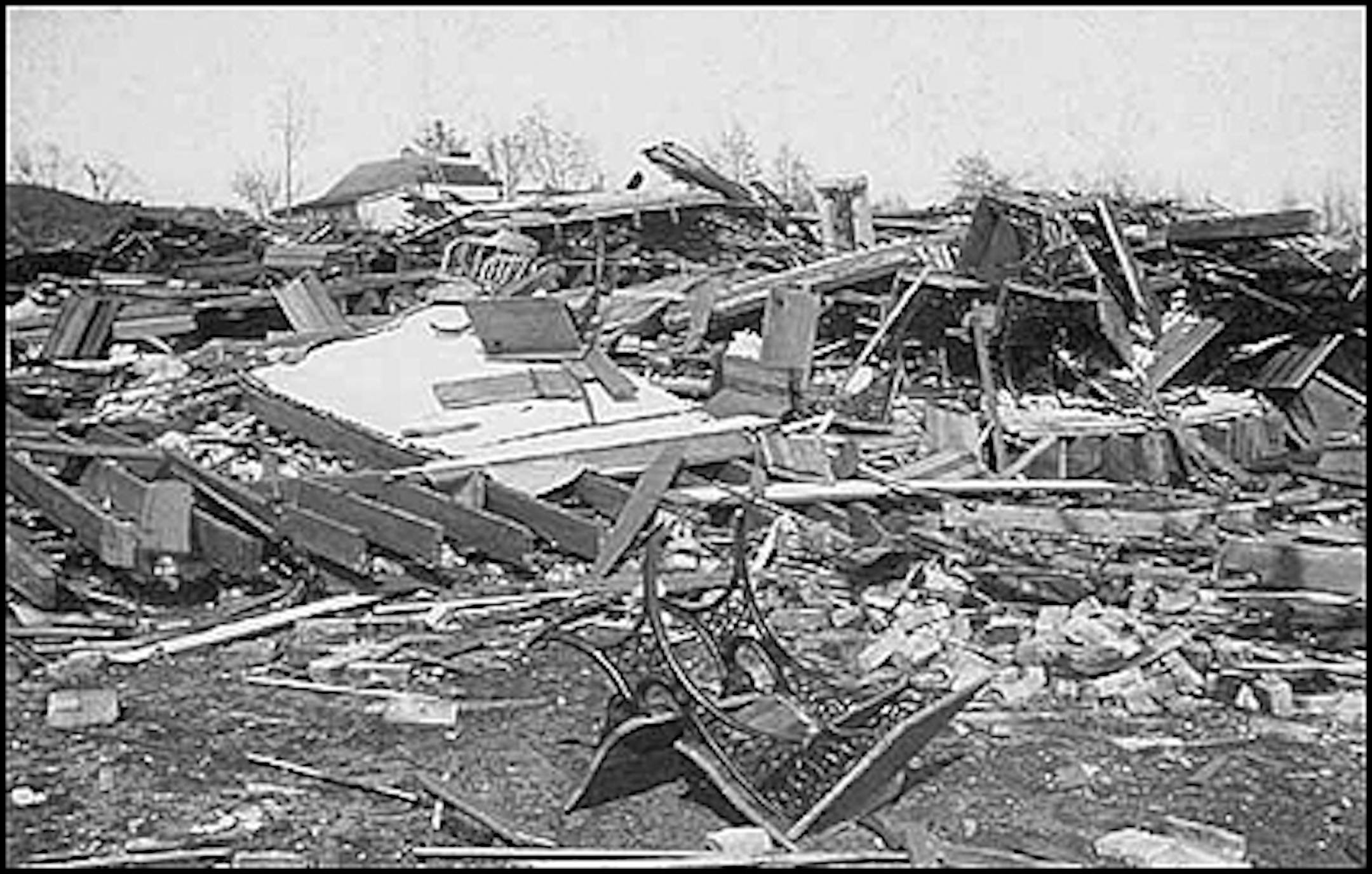 Ruins of school house at Sauk Rapids after cyclone. Photographer: Riley & Swain Photograph Collection 4/14/1886 Location no. QC2.51a r88 Negative no. 68339 http://collections.mnhs.org/visualresources/image.cfm?imageid=119984&Page=2&Digital=Yes&EndDate=1886&Keywords=Sauk&StartDate=1886&SearchType=Basic