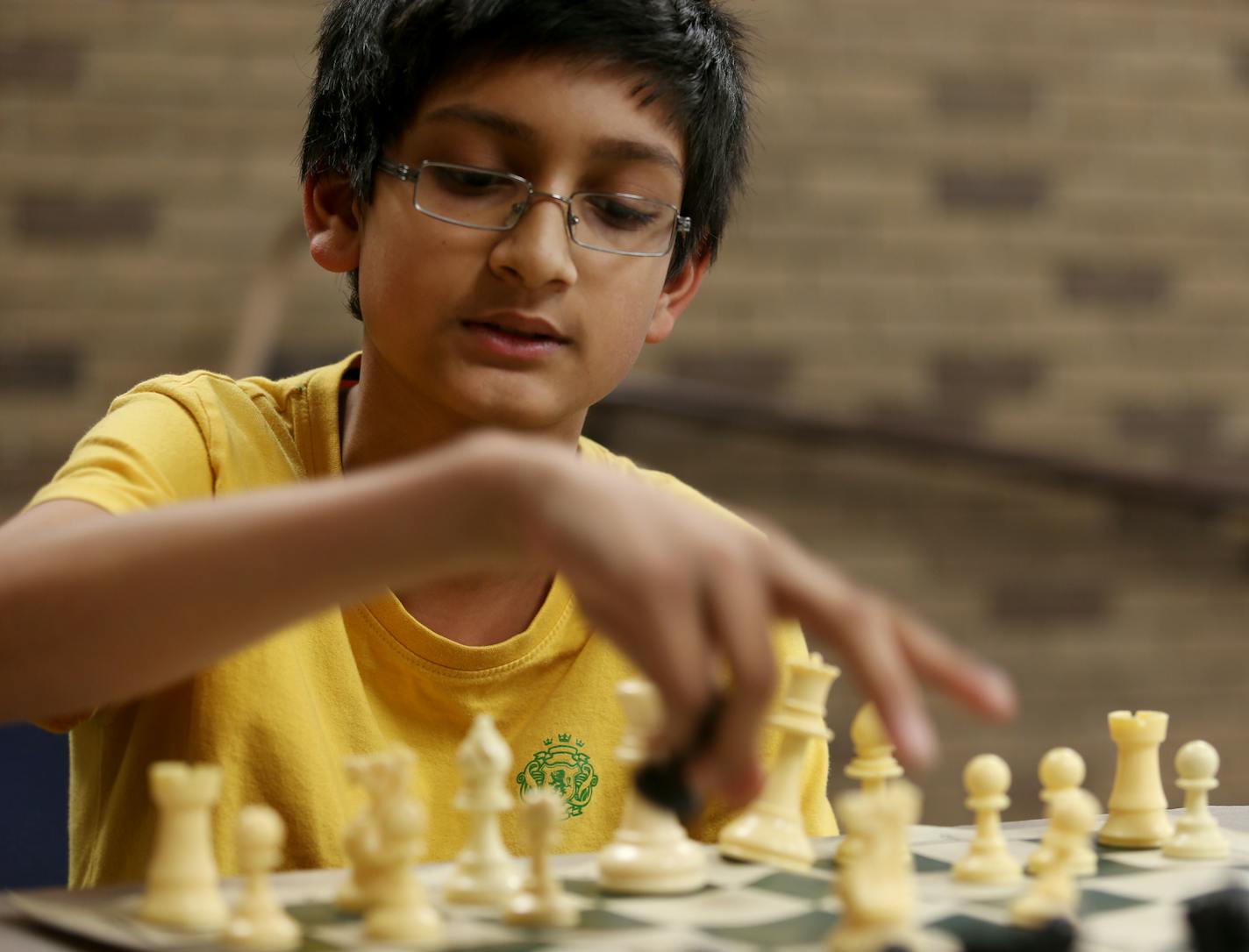 Seventh grader Pratik Nehete will play in the National Championship Tournament in Atlanta. ] JOELKOYAMA&#x201a;&#xc4;&#xa2;jkoyama@startribune Burnsville, MN on April 8, 2014. The Burnsville chess program has existed for decades and become an integral part of the district's identity. The junior high chess team in particular does very well and recently won the state title again. Chess is integrated across the district, with kids learning to play in elementary school and chess masters talking up r