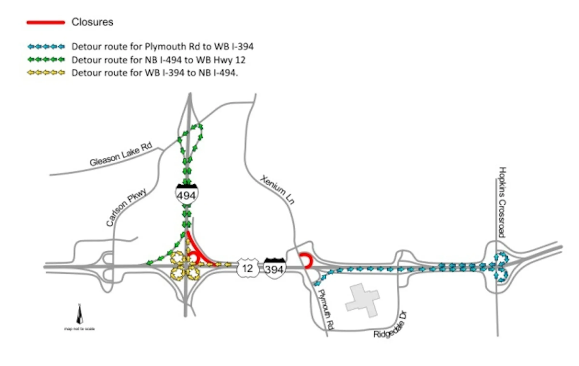 I-394 ramp closure set for Thursday night