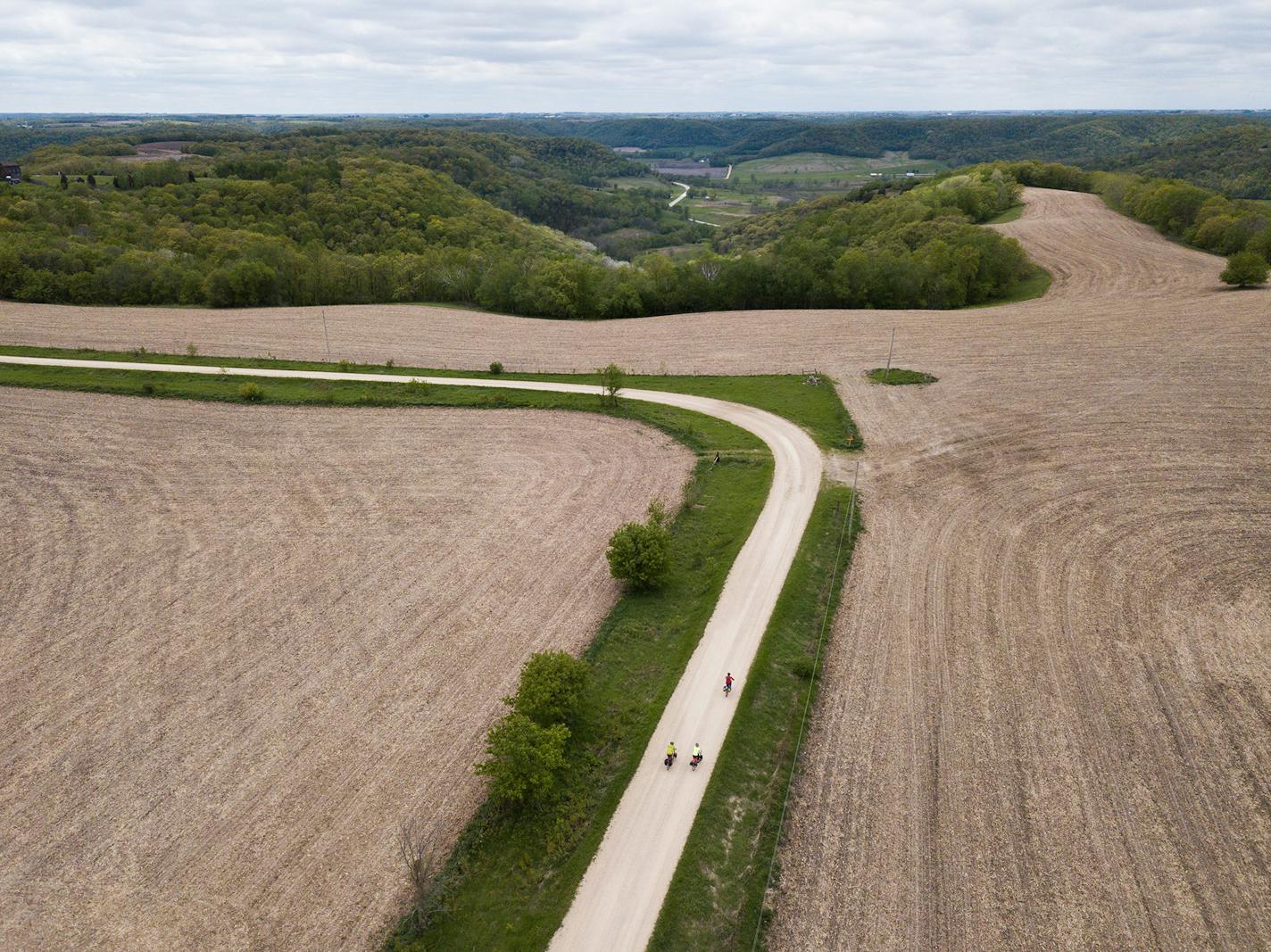 Day one on May 23 covered 49 miles including many hills and gravel roads out of Winona, Minn.