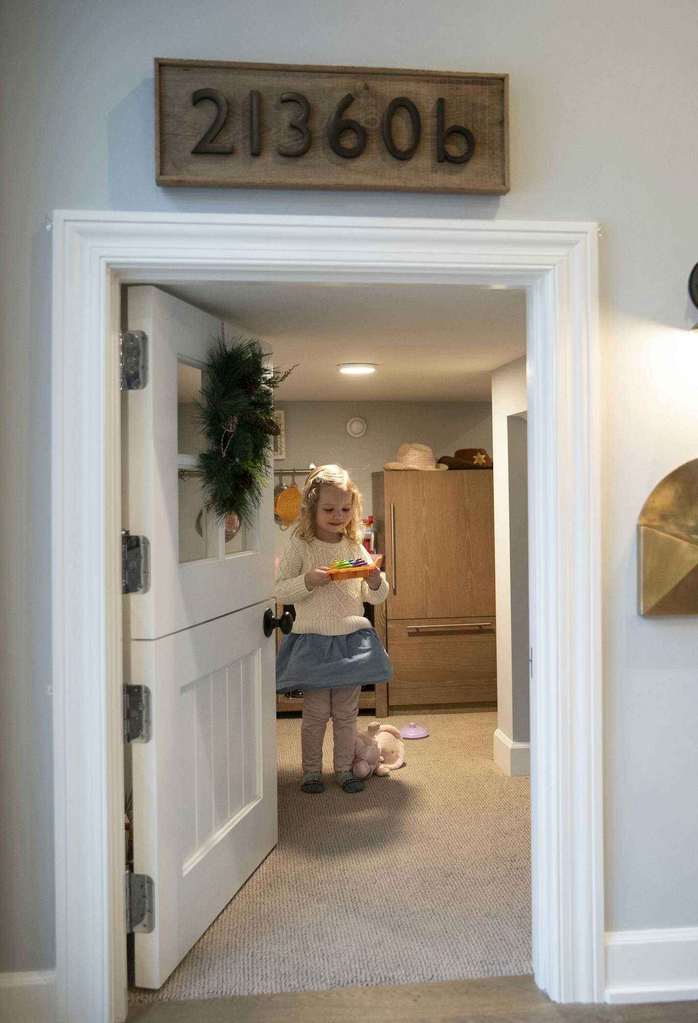 Olivia and Charlie love their playroom tucked under the staircase. "I wanted it to be like a basement apartment," said their mom, Kelly.