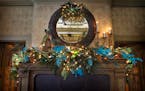 Tina Wilcox, CEO and creative director at Black Retail, decorated multiple mantels in her Minneapolis home in 2010, including this turquoise-hued disp