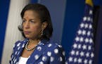 FILE - In this July 22, 2015 file photo, National Security Adviser Susan Rice participates in a briefing at the White House in Washington. Rice says A