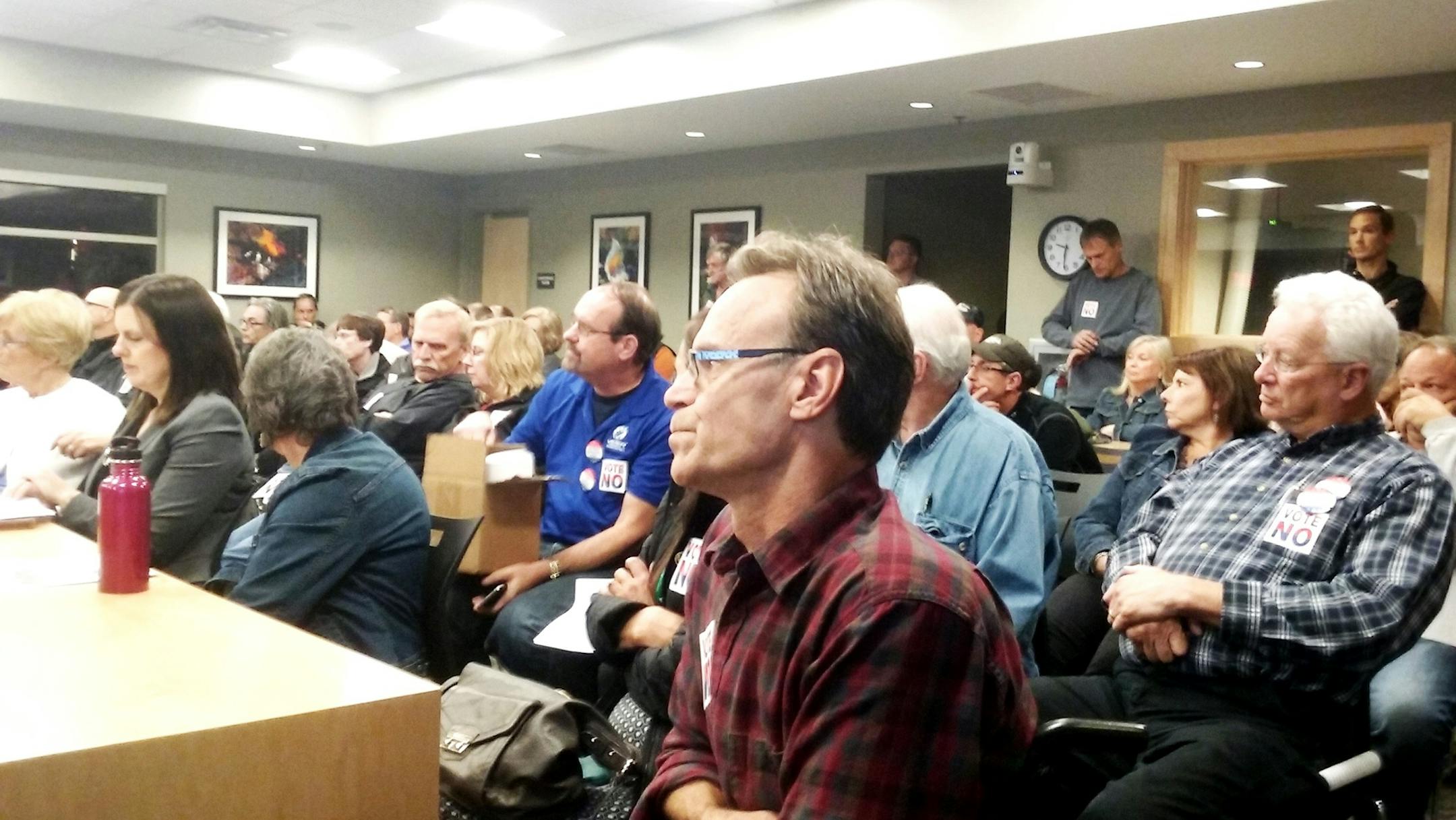 Dozens of Victoria residents attended the cityís public hearing last week on the Victoria Flats apartment building the project.The developer plans to break ground by the end of November.