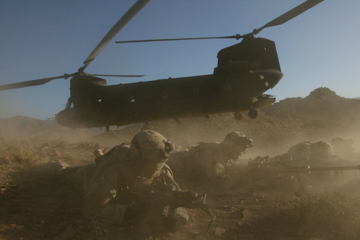 U.S. soldiers from the 2nd Brigade, 87th Infantry Regiment, 10th Mountain Division, in Helmand Province, southern Afghanistan, in June 2006. At the litigation's heart is the U.S. Army's request in 1999 to Aearo — before 3M owned it — to shorten the Combat Arms earplugs so they would fit in a carrying case and not interfere with helmet fit.