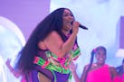 Lizzo performed live at Treasure Island Resort &amp; Casino Amphitheater in Red Wing, Minn. on Saturday, September 11, 2021. ]