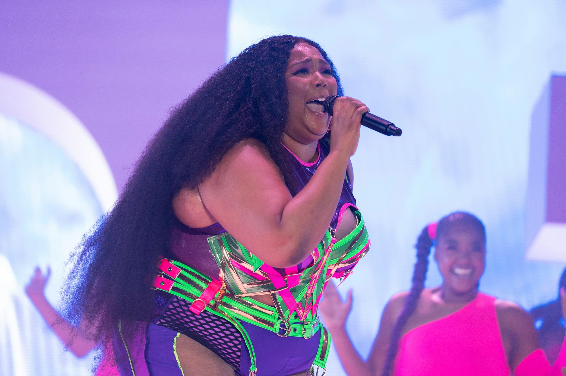 Lizzo performed live at Treasure Island Resort &amp; Casino Amphitheater in Red Wing, Minn. on Saturday, September 11, 2021. ]
