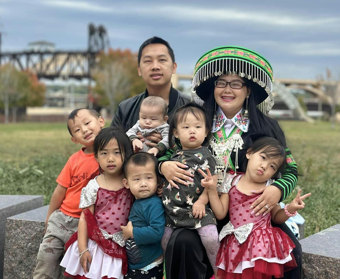 The Vang family of St. Paul. Four of their six children were killed in a house fire on Jan. 3, 2024.