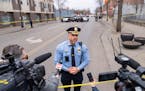 Minneapolis Police Chief Brian O'Hara spoke to the press after a multi-person shooting Tuesday near the intersection of E. Franklin Ave. and Elliot Av