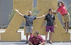 Thomas Barber, Carter Coughlin, Kamal Martin and Antoine Winfield Jr. let their personalities show during a portrait session outside the Gophers new f