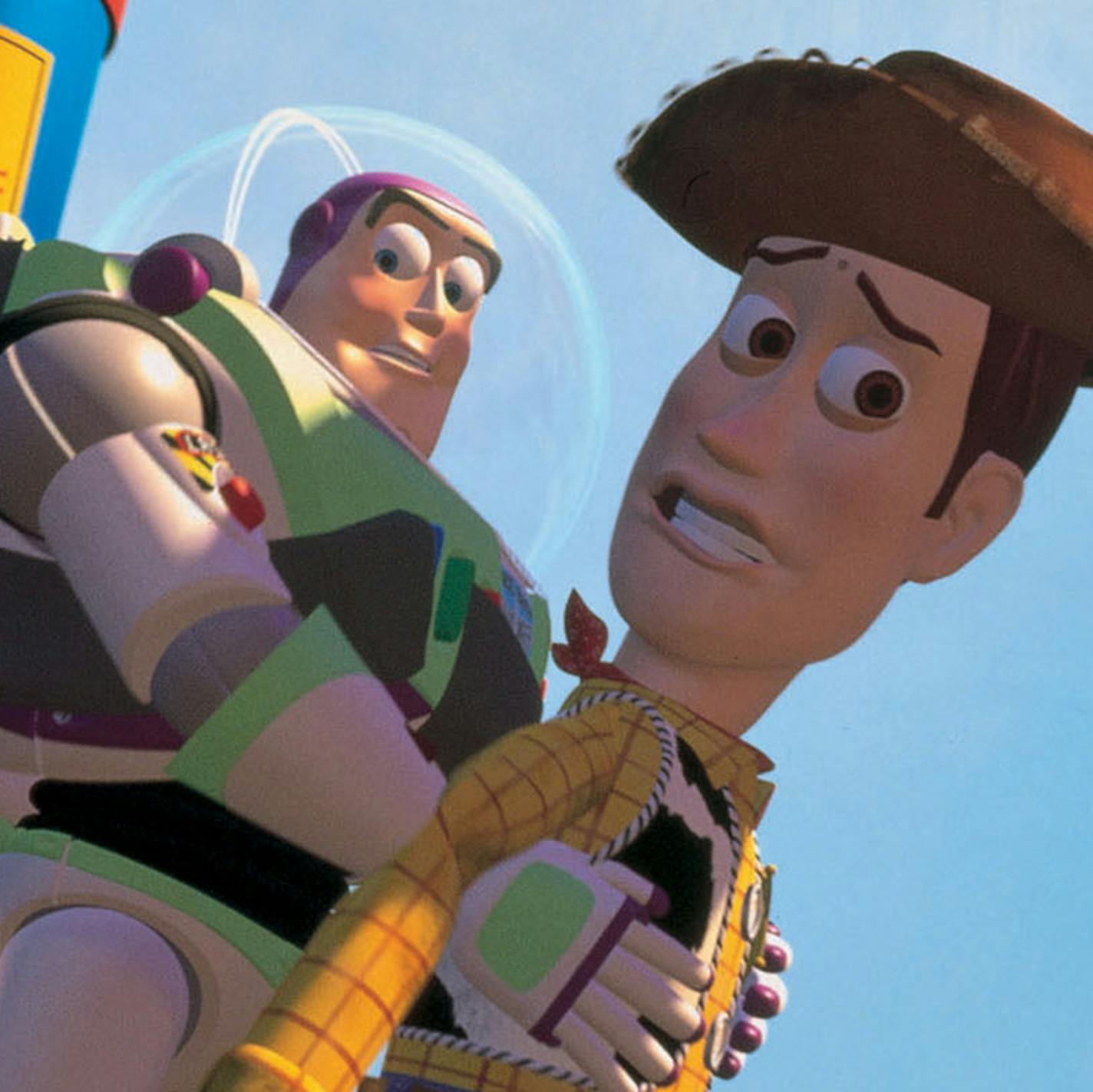 Buzz Lightyear, voiced by Tim Allen, and Woody, voiced by Tom Hanks, in "Toy Story." (Photo courtesy Disney Pixar/TNS) ORG XMIT: 1174557 ORG XMIT: MIN1509302305225128