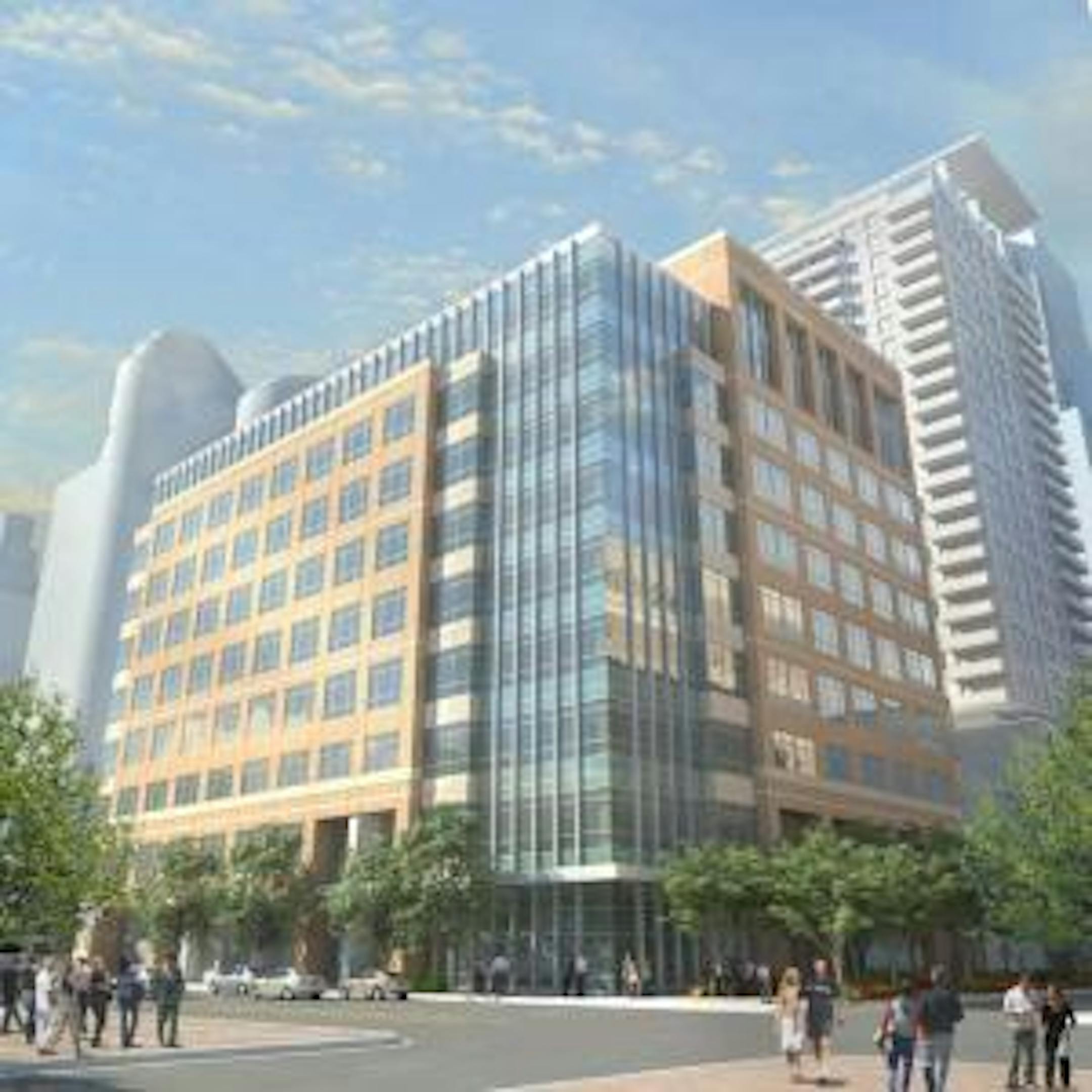 Minnetonka-based developer Opus Group announced Tuesday, June 19, 2012, that it plans to build a nine-story office building on Nicollet Mall in downtown Minneapolis across from Xcel Energy Inc. headquarters. Xcel will become the sole tenant in the building, which is scheduled to be completed in 2016. (Courtesy to Pioneer Press: Opus Group)