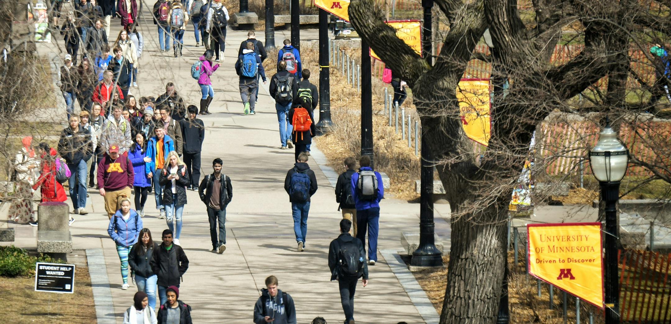 Students on the University of Minnesota Campus. ] GLEN STUBBE • glen.stubbe@startribune.com Friday, March 31, 2017 University officials readily admit that what some see as bigotry, others see as the First Amendment in action. But they say the Bias Response and Referral Network is doing its best to walk that fine line. The University of Minnesota is inviting students and others to share concerns about bias and hate speech at a community discussion at Coffman Union. Runs from 11 am to 1 p.m