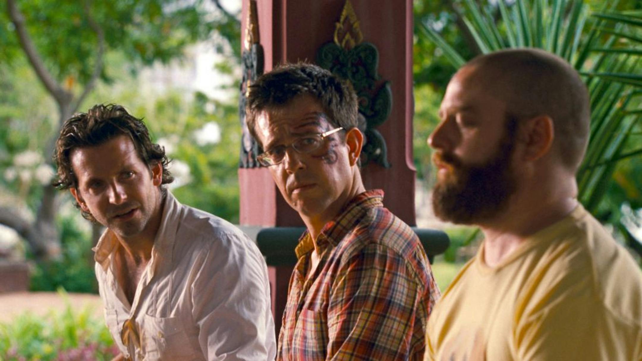Bradley Cooper as Phil, from left, Ed Helms as Stu and Zach Galifianakis as Alan star in "The Hangover Part II."