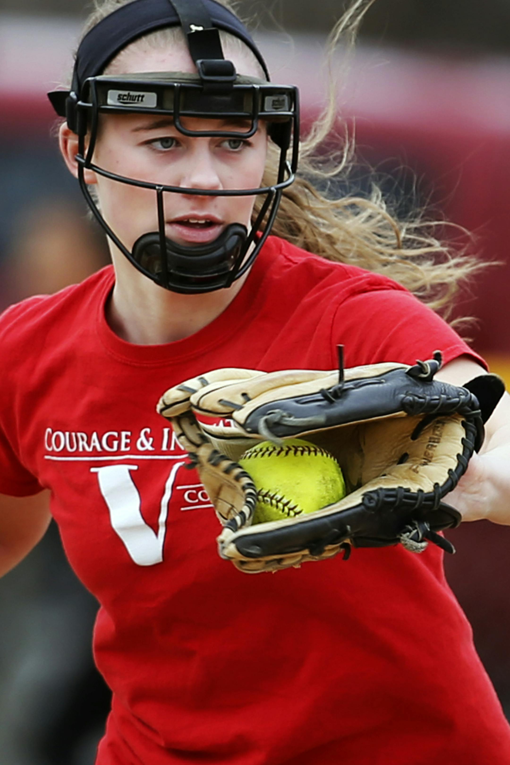 At Visitation H.S. the softball team includes shortstop Jocie Zenner .] Richard Tsong-Taatarii/rtsong-taatarii@startribune.com