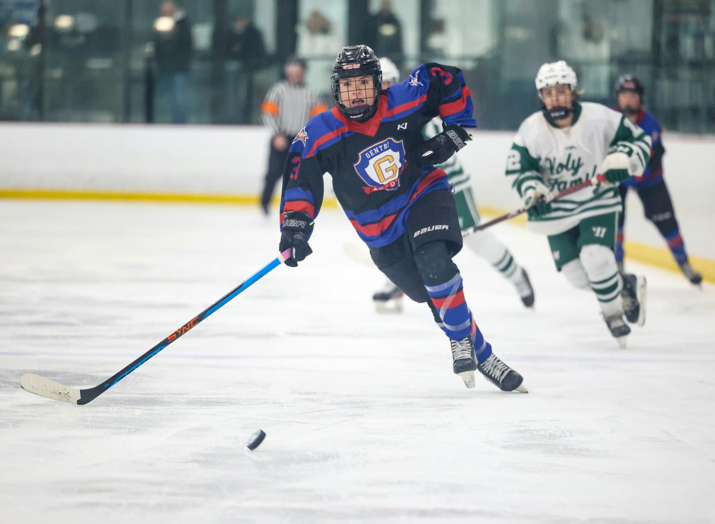 Gentry Academy vs Holy Family at Victoria Ice Arena on Friday, January 7, 2023. Photo by Cheryl A. Myers, SportsEngine