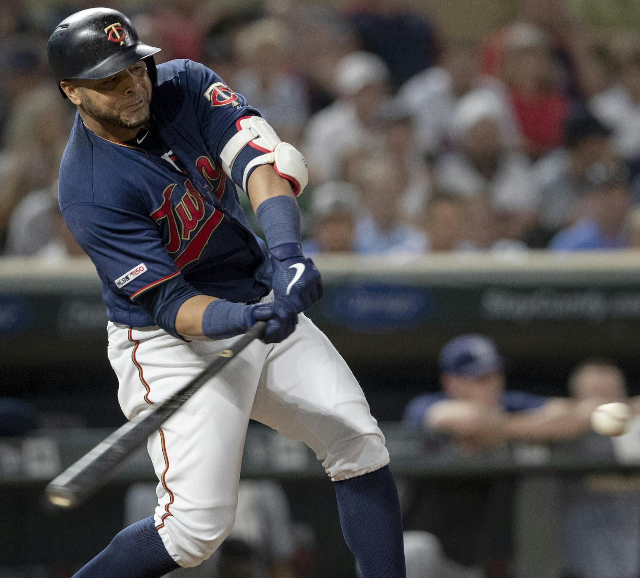 Minnesota Twins DH Nelson Cruz hit a three run double in the seventh inning to give the Twins the lead. ] CARLOS GONZALEZ &#x2022; cgonzalez@startribune.com &#x2013; Minneapolis, MN &#x2013; June 26, 2019, Target Field, MLB, Minnesota Twins vs. Tampa Bay Rays