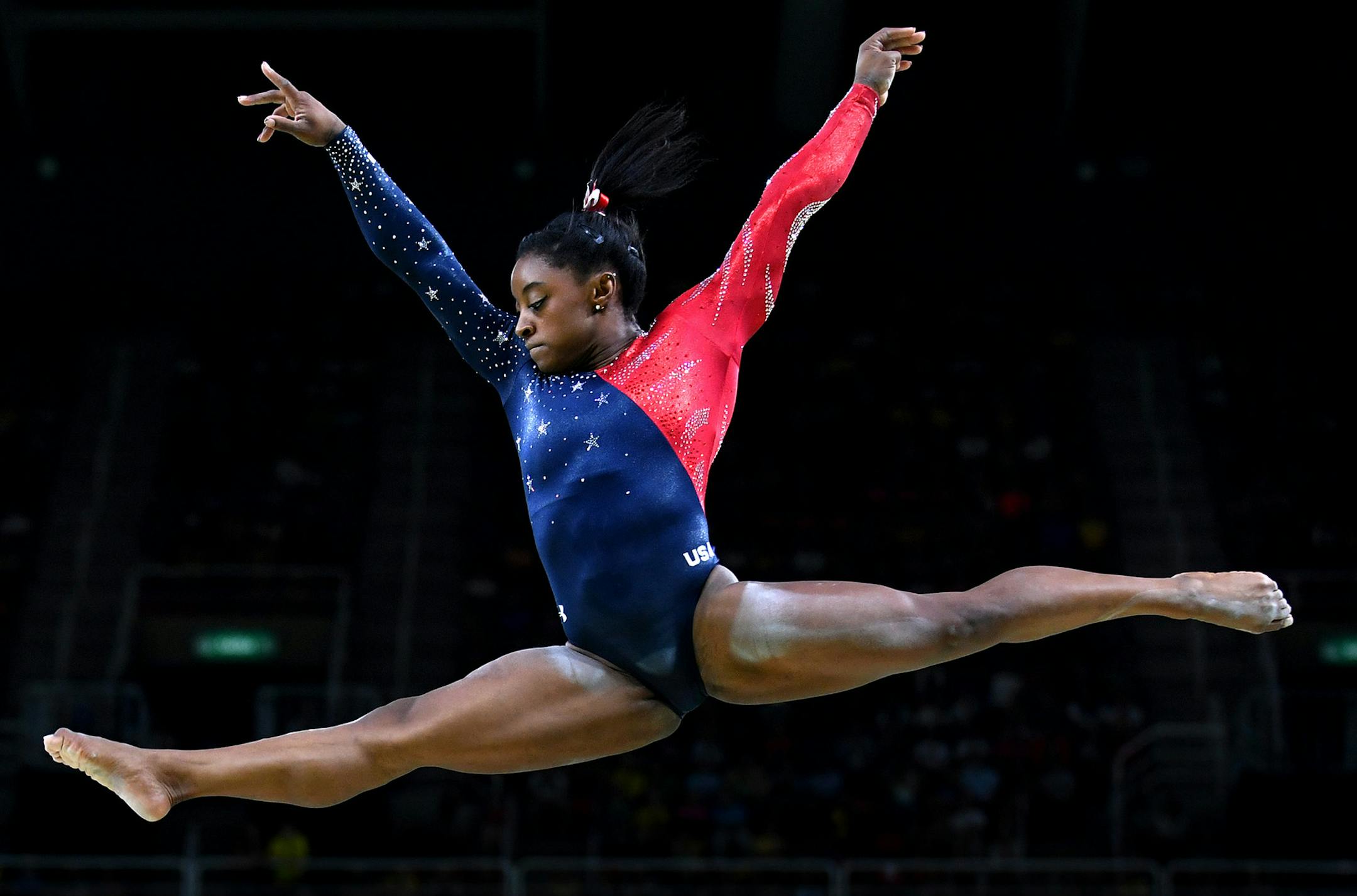 U.S. gymnast Simone Biles competes on the beam during qualification at the Rio 2016 Olympics on Sunday, Aug. 7, 2016 in Brazil. (Wally Skalij/Los Angeles Times/TNS)