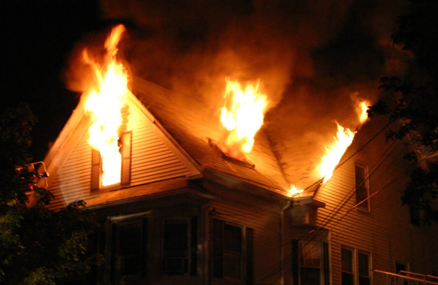 Burning house