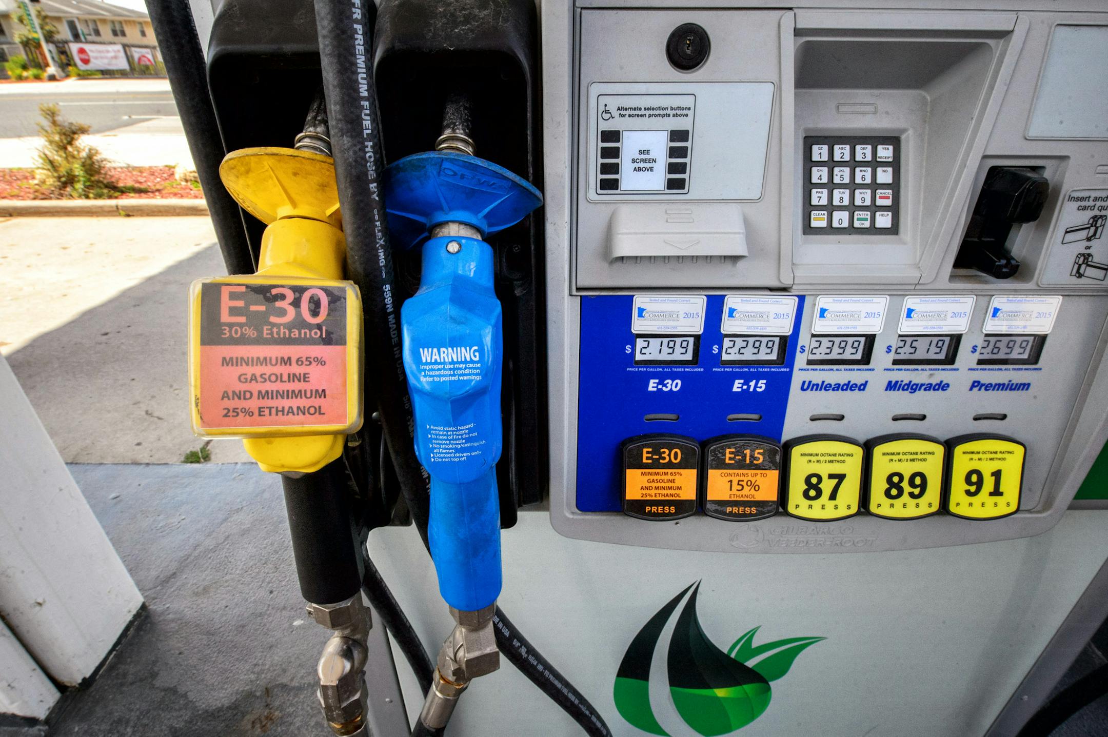 The Penn Avenue Minnoco in South Minneapolis was one of the first stations to sell E-30 and E-15 with a higher percentage of ethanol than most gas in Minnesota. ] GLEN STUBBE * gstubbe@startribune.com Friday September 4, 2015 ***EDS, For a David Shaffer story on Minnoco and E-30, E-15 Not gas price story.