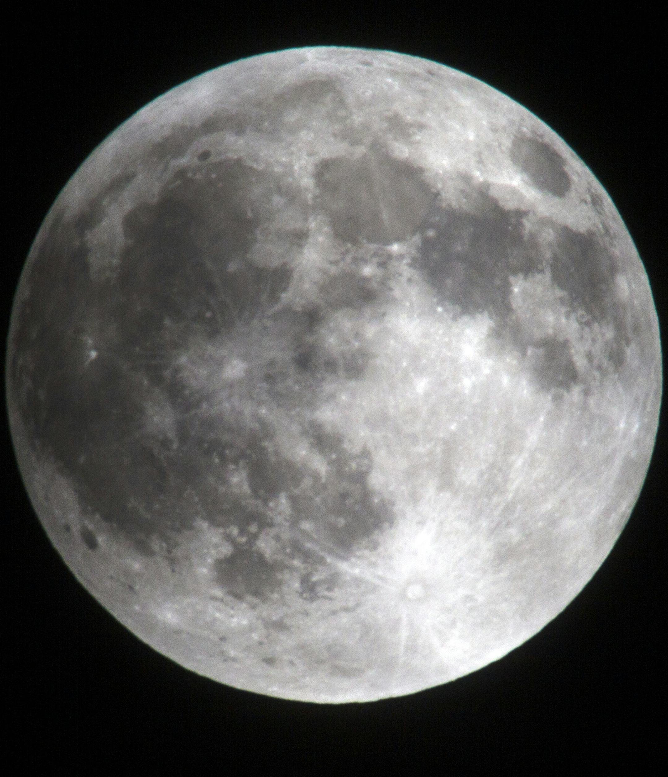 The moon on April 15th 2014 just befor the eclipse, one of two times we will have a full luner eclipse this year. Photo by Tom Wallace ‚Ä¢ twallace@startribune.com