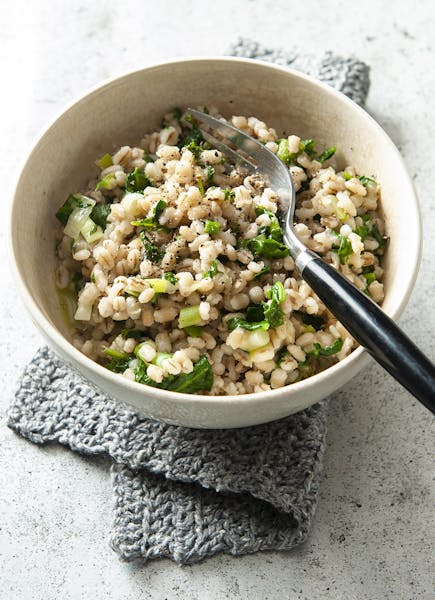 Spinach and Barley Risotto. Photo by Mette Nielsen * Special to the Star Tribune