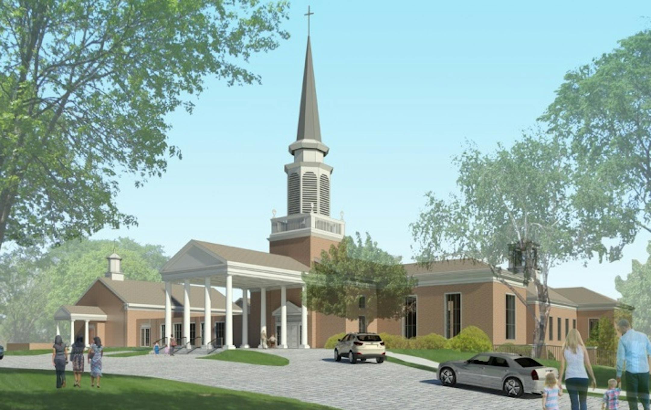 Stahl Construction has begun major renovations to Wayzata Community Church to address building restoration and repair, accessibility, and expanded ministries. Photo rendering by Rafferty Rafferty Tollefson Lindeke Architects.