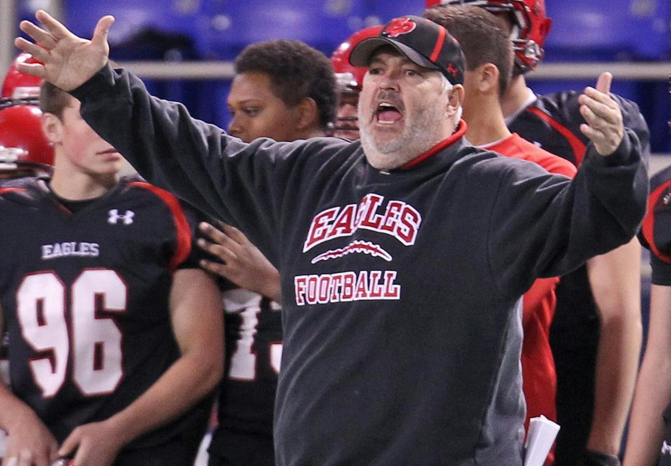 Eden Prairie head coach Mike Grant