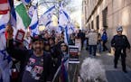 FILE - Pro-Israel demonstrators gather for the "Bring Them Home Now" rally outside the Columbia University, April 26, 2024, in New York.  The only thi
