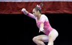 Little Canada's Maggie Nichols performed on the balance beam at the U.S. women's gymnastic championships Thursday.