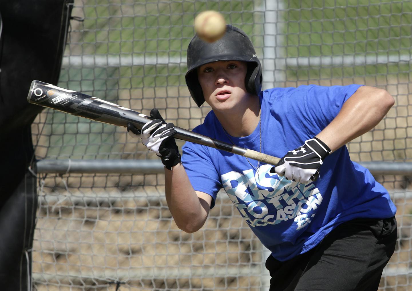 Rhett Hebig of the Eastview baseball team in Apple Valley, MN on May 10, 2013. ] JOELKOYAMA&#x201a;&#xc4;&#xa2;joel koyama@startribune.com