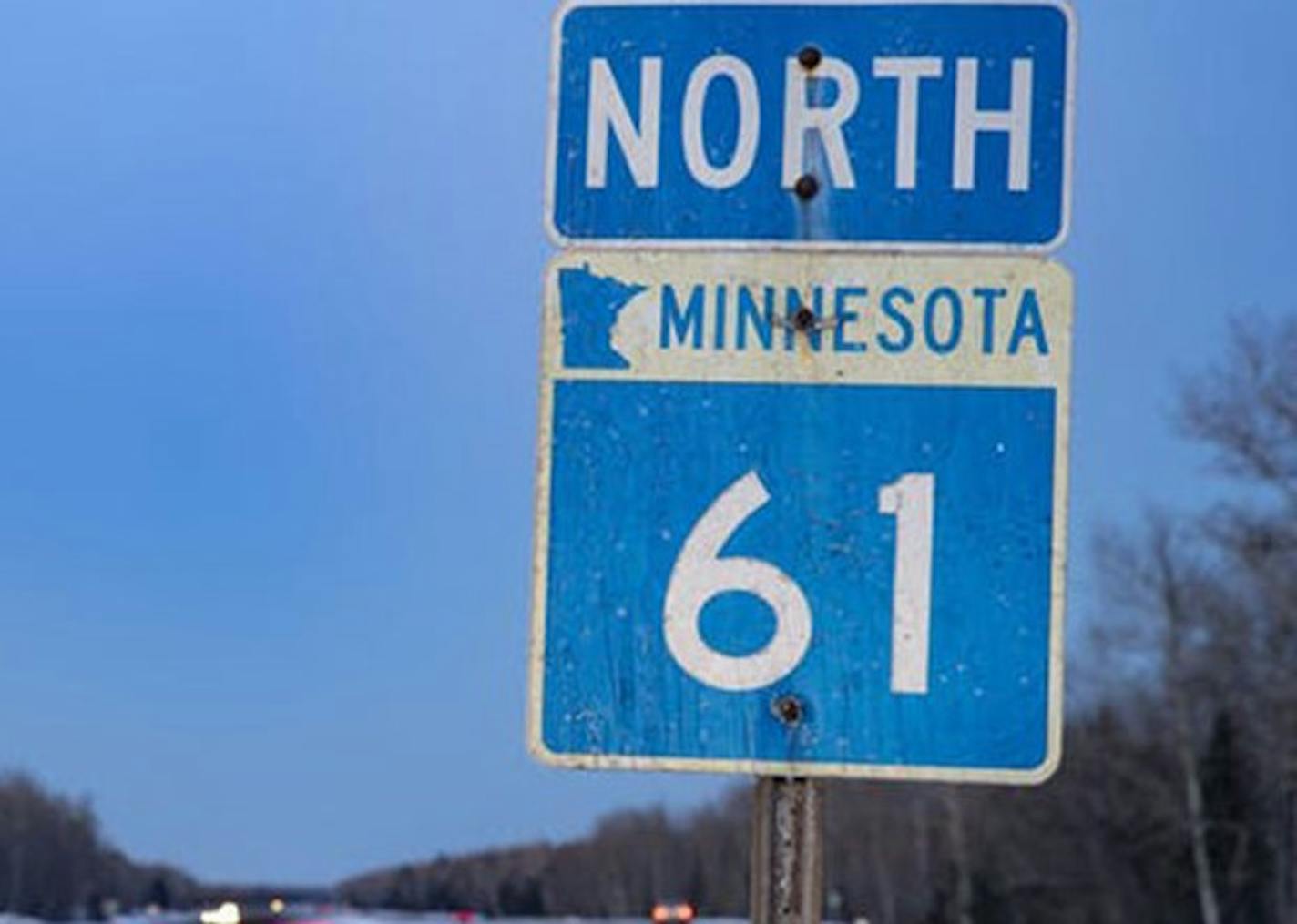 A tree was used to block Hwy. 61 at the Cook County line.