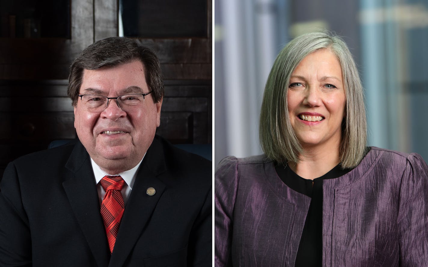 Trustees on Wednesday selected interim leaders for two schools in the Minnesota State system of colleges and universities. Larry Dietz will serve as interim president of St. Cloud State University. Shari Olson will serve as interim president of Northland Community & Technical College, which has campuses in East Grand Forks and Thief River Falls.