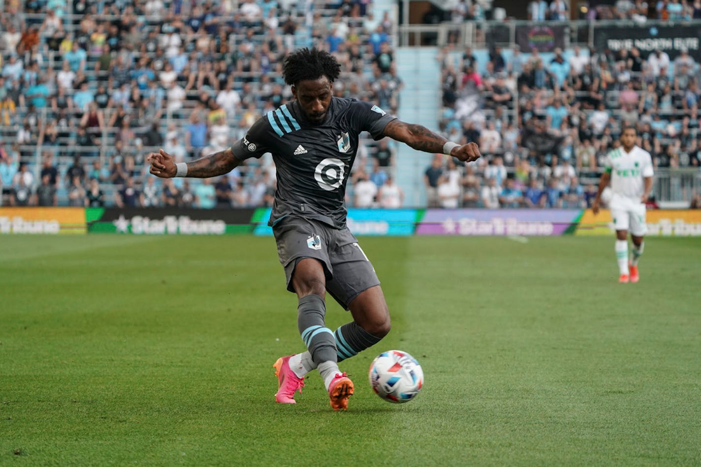 Minnesota United defender Romain Metanire, in 2019.