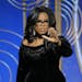 This image released by NBC shows Oprah Winfrey accepting the Cecil B. DeMille Award at the 75th Annual Golden Globe Awards in Beverly Hills, Calif., o