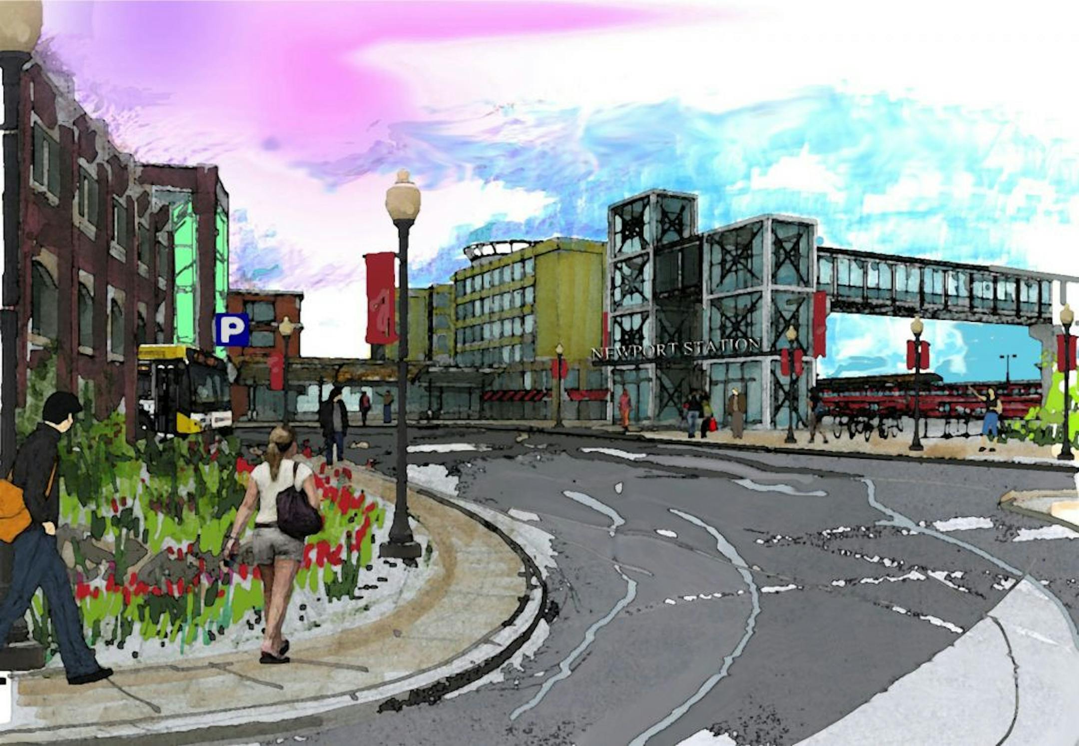 Redrock Transit station, Newport Rendering by Hay Dobbs