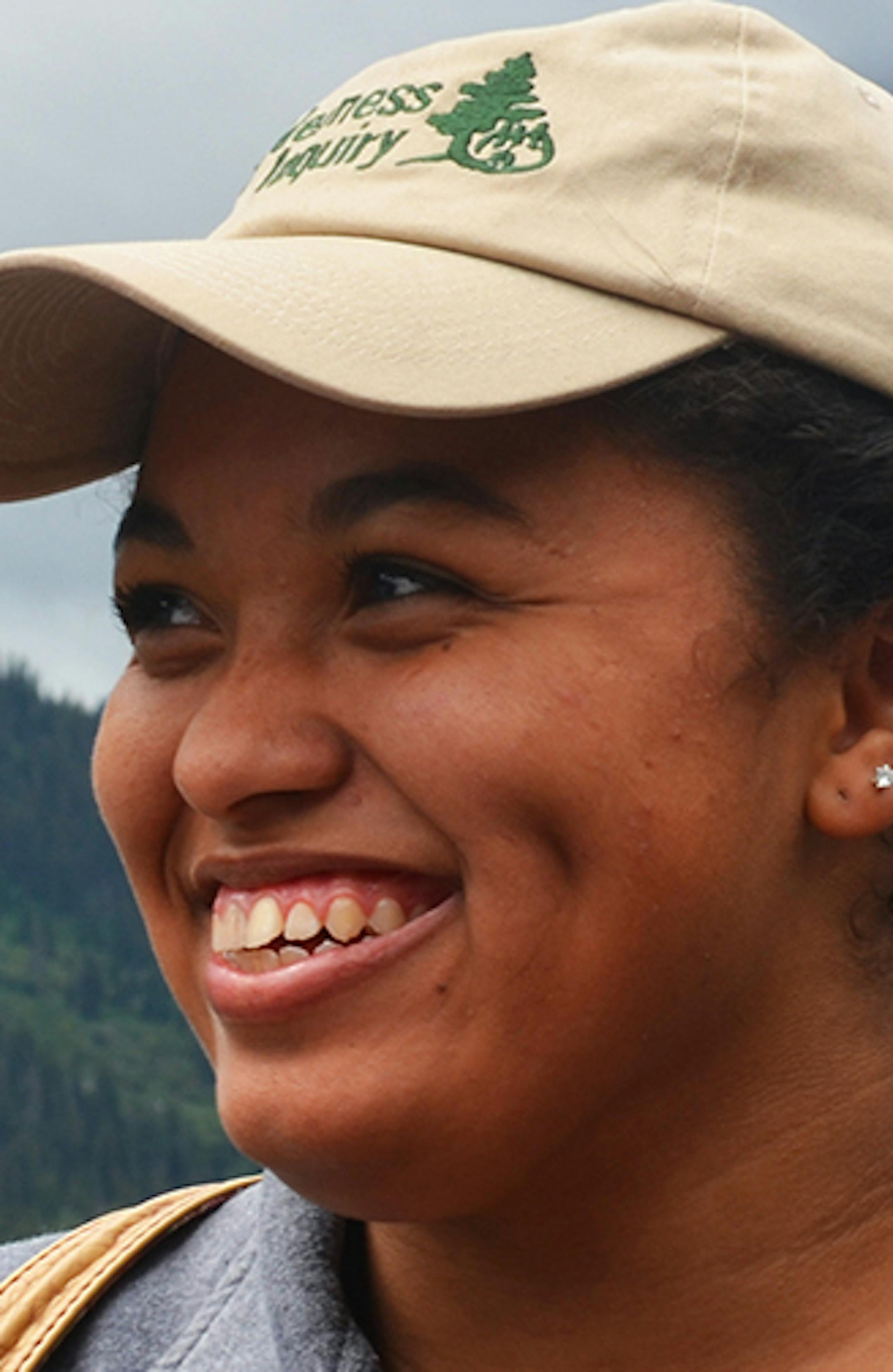 Shalesa Johnson took her first canoe trip with Wilderness Inquiry. That sparked an interest that eventually took her to Glaciar National Park during her junior year at St. Paul Central High School.