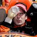 Simon Pagenaud of France cooled off after winning the second IndyCar Grand Prix of Houston on Sunday.