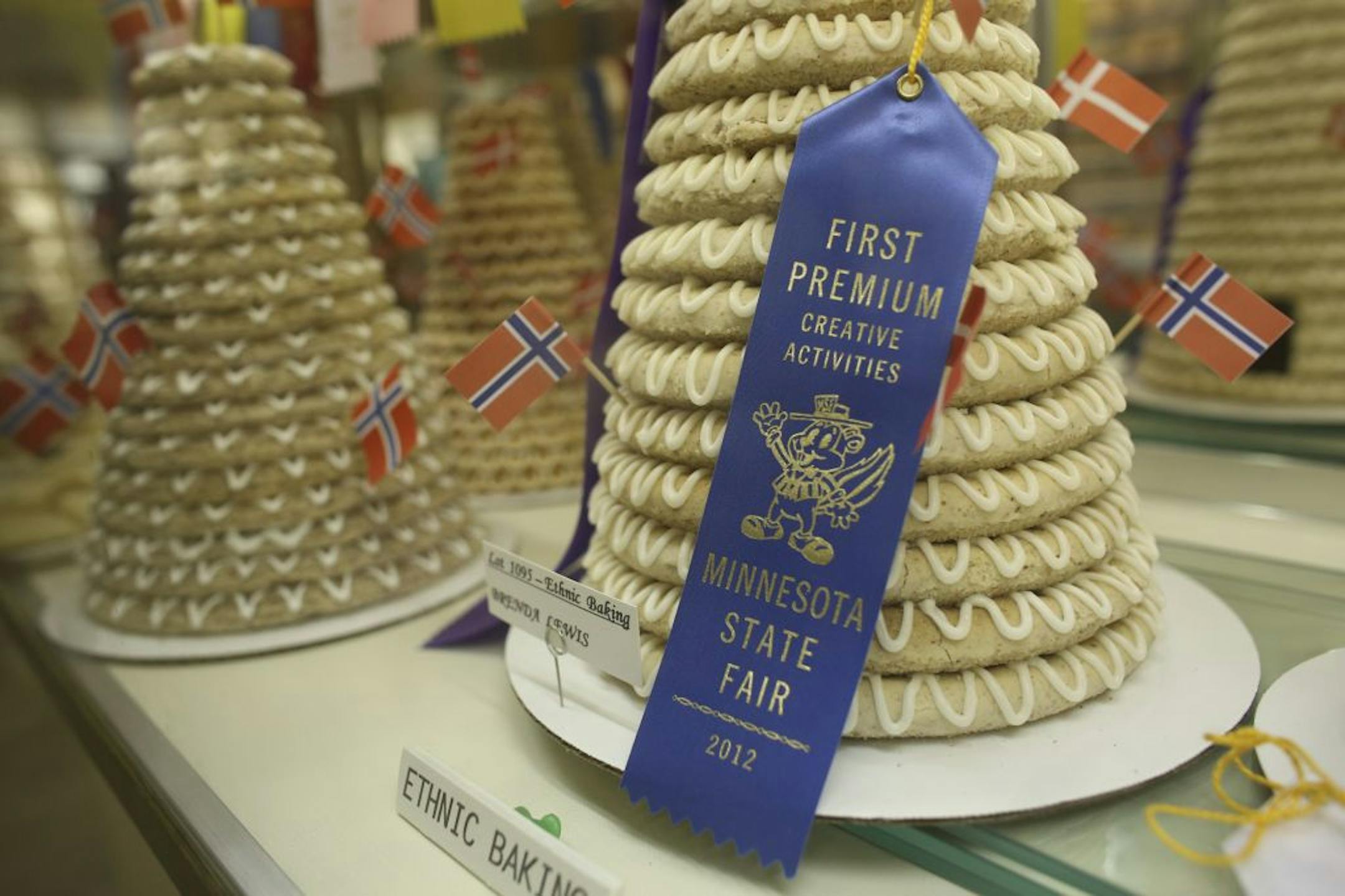 Award winning ethnic baking at in the Creative Arts building at the Minnesota State Fair.